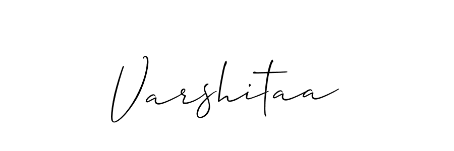 How to make Varshitaa signature? Allison_Script is a professional autograph style. Create handwritten signature for Varshitaa name. Varshitaa signature style 2 images and pictures png