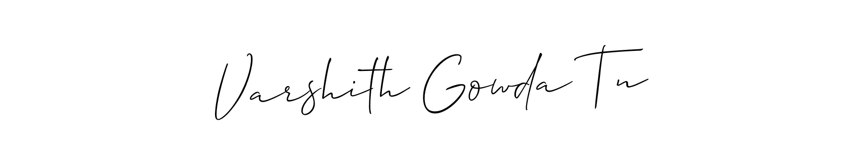 Varshith Gowda Tn stylish signature style. Best Handwritten Sign (Allison_Script) for my name. Handwritten Signature Collection Ideas for my name Varshith Gowda Tn. Varshith Gowda Tn signature style 2 images and pictures png