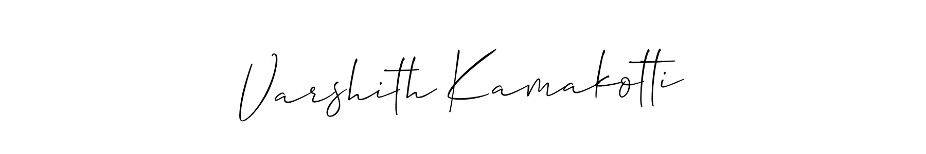 The best way (Allison_Script) to make a short signature is to pick only two or three words in your name. The name Varshith Kamakotti include a total of six letters. For converting this name. Varshith Kamakotti signature style 2 images and pictures png