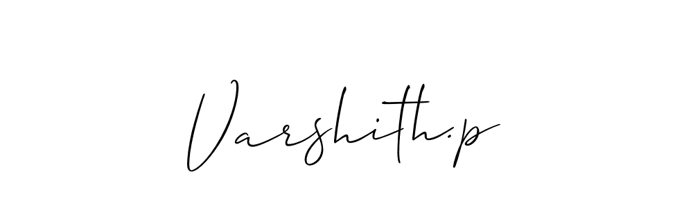 Create a beautiful signature design for name Varshith.p. With this signature (Allison_Script) fonts, you can make a handwritten signature for free. Varshith.p signature style 2 images and pictures png