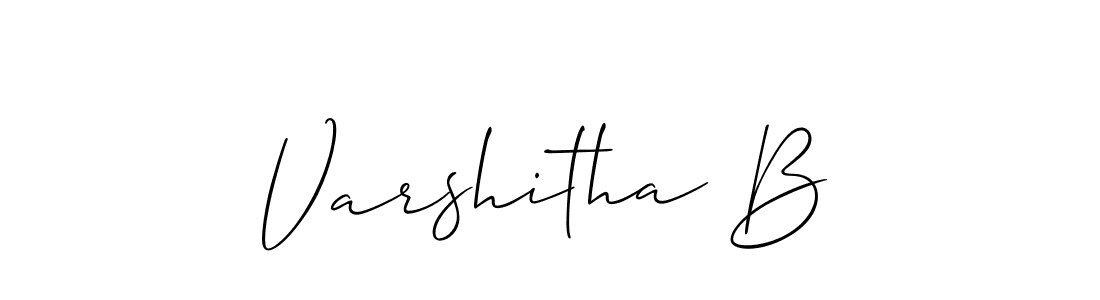 Also we have Varshitha B name is the best signature style. Create professional handwritten signature collection using Allison_Script autograph style. Varshitha B signature style 2 images and pictures png