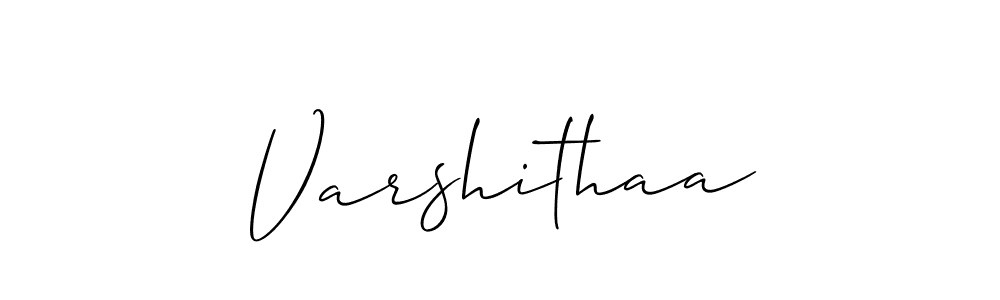 Varshithaa stylish signature style. Best Handwritten Sign (Allison_Script) for my name. Handwritten Signature Collection Ideas for my name Varshithaa. Varshithaa signature style 2 images and pictures png