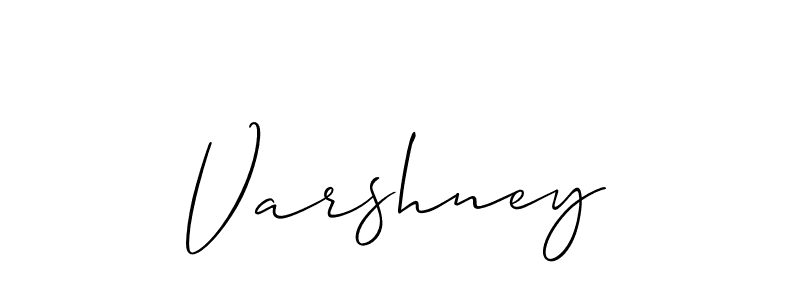 How to make Varshney signature? Allison_Script is a professional autograph style. Create handwritten signature for Varshney name. Varshney signature style 2 images and pictures png