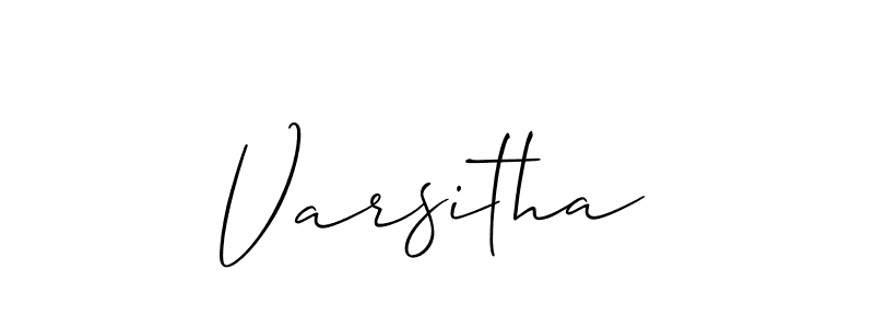 Design your own signature with our free online signature maker. With this signature software, you can create a handwritten (Allison_Script) signature for name Varsitha. Varsitha signature style 2 images and pictures png