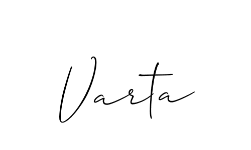 How to Draw Varta signature style? Allison_Script is a latest design signature styles for name Varta. Varta signature style 2 images and pictures png