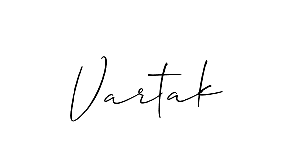 The best way (Allison_Script) to make a short signature is to pick only two or three words in your name. The name Vartak include a total of six letters. For converting this name. Vartak signature style 2 images and pictures png