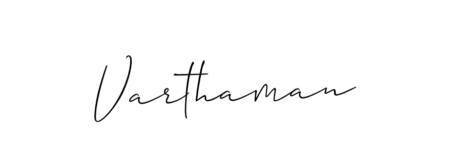 Varthaman stylish signature style. Best Handwritten Sign (Allison_Script) for my name. Handwritten Signature Collection Ideas for my name Varthaman. Varthaman signature style 2 images and pictures png