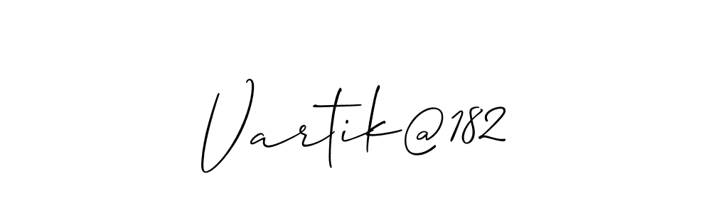if you are searching for the best signature style for your name Vartik@182. so please give up your signature search. here we have designed multiple signature styles  using Allison_Script. Vartik@182 signature style 2 images and pictures png