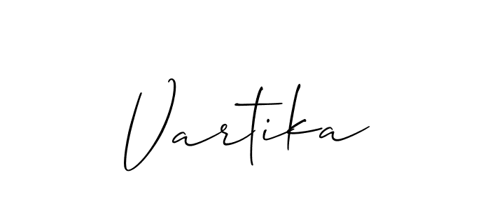 Also You can easily find your signature by using the search form. We will create Vartika name handwritten signature images for you free of cost using Allison_Script sign style. Vartika signature style 2 images and pictures png