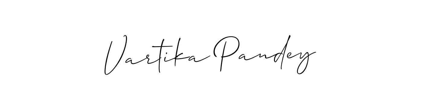 Similarly Allison_Script is the best handwritten signature design. Signature creator online .You can use it as an online autograph creator for name Vartika Pandey. Vartika Pandey signature style 2 images and pictures png