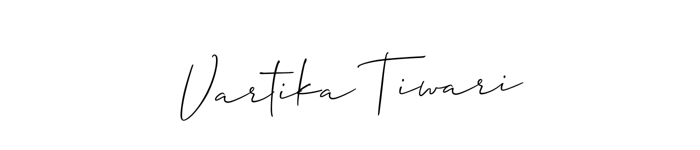 Use a signature maker to create a handwritten signature online. With this signature software, you can design (Allison_Script) your own signature for name Vartika Tiwari. Vartika Tiwari signature style 2 images and pictures png