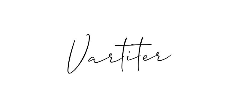 Vartiter stylish signature style. Best Handwritten Sign (Allison_Script) for my name. Handwritten Signature Collection Ideas for my name Vartiter. Vartiter signature style 2 images and pictures png