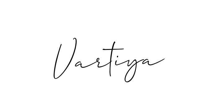 Vartiya stylish signature style. Best Handwritten Sign (Allison_Script) for my name. Handwritten Signature Collection Ideas for my name Vartiya. Vartiya signature style 2 images and pictures png