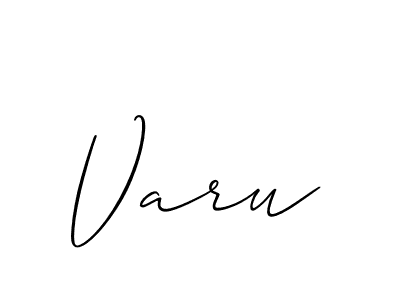 The best way (Allison_Script) to make a short signature is to pick only two or three words in your name. The name Varu include a total of six letters. For converting this name. Varu signature style 2 images and pictures png