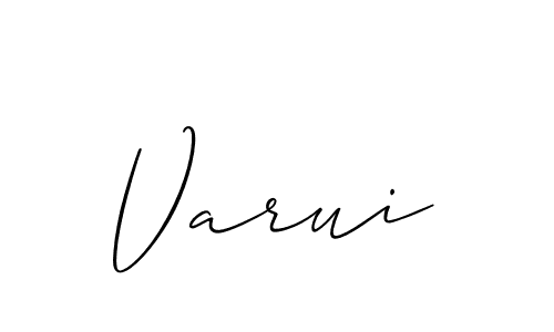 Create a beautiful signature design for name Varui. With this signature (Allison_Script) fonts, you can make a handwritten signature for free. Varui signature style 2 images and pictures png