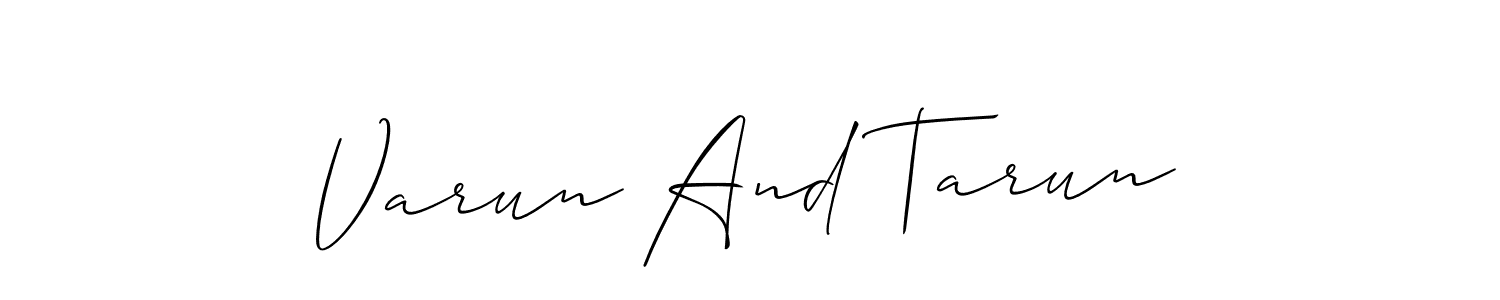 You can use this online signature creator to create a handwritten signature for the name Varun And Tarun. This is the best online autograph maker. Varun And Tarun signature style 2 images and pictures png