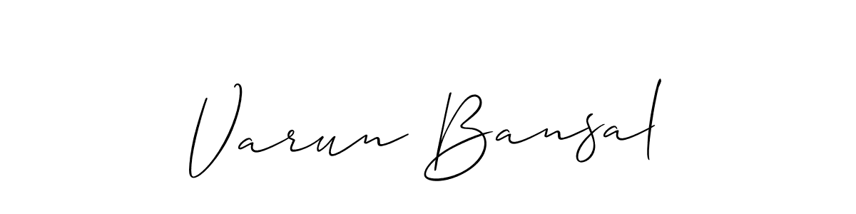 How to make Varun Bansal name signature. Use Allison_Script style for creating short signs online. This is the latest handwritten sign. Varun Bansal signature style 2 images and pictures png