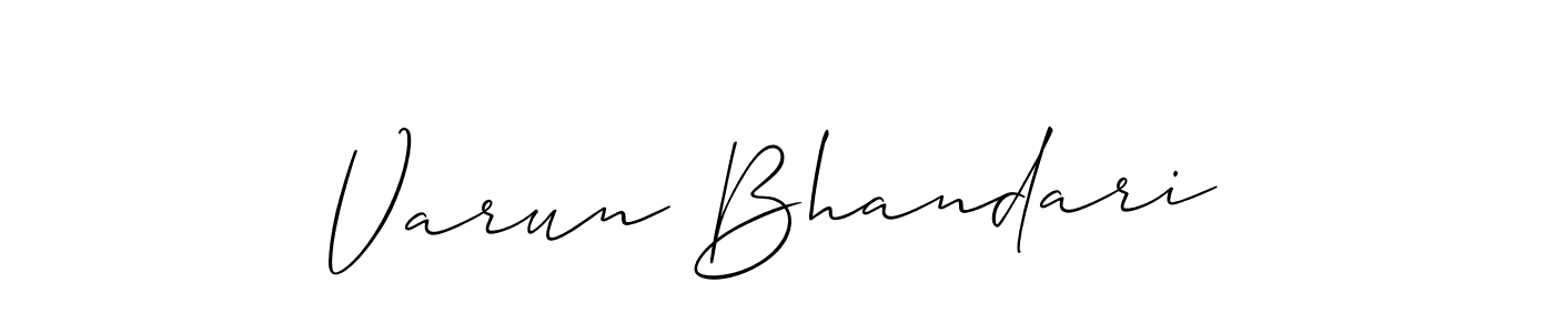 Also we have Varun Bhandari name is the best signature style. Create professional handwritten signature collection using Allison_Script autograph style. Varun Bhandari signature style 2 images and pictures png