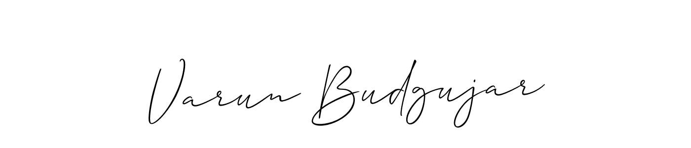 It looks lik you need a new signature style for name Varun Budgujar. Design unique handwritten (Allison_Script) signature with our free signature maker in just a few clicks. Varun Budgujar signature style 2 images and pictures png