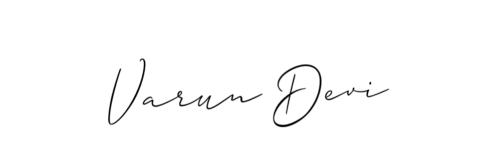 This is the best signature style for the Varun Devi name. Also you like these signature font (Allison_Script). Mix name signature. Varun Devi signature style 2 images and pictures png