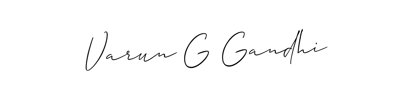 Varun G Gandhi stylish signature style. Best Handwritten Sign (Allison_Script) for my name. Handwritten Signature Collection Ideas for my name Varun G Gandhi. Varun G Gandhi signature style 2 images and pictures png