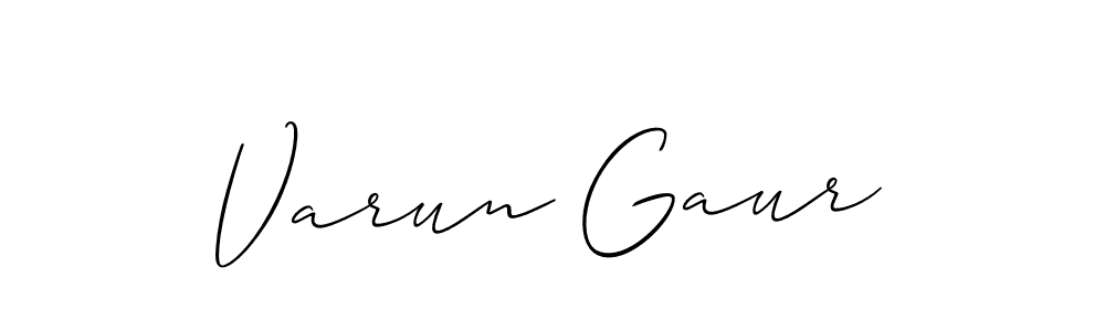 How to make Varun Gaur signature? Allison_Script is a professional autograph style. Create handwritten signature for Varun Gaur name. Varun Gaur signature style 2 images and pictures png