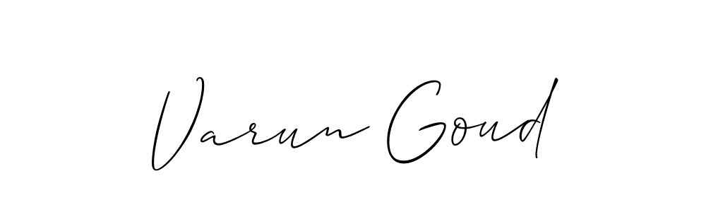 Create a beautiful signature design for name Varun Goud. With this signature (Allison_Script) fonts, you can make a handwritten signature for free. Varun Goud signature style 2 images and pictures png