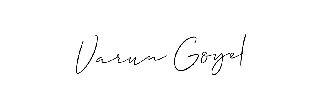 Allison_Script is a professional signature style that is perfect for those who want to add a touch of class to their signature. It is also a great choice for those who want to make their signature more unique. Get Varun Goyel name to fancy signature for free. Varun Goyel signature style 2 images and pictures png