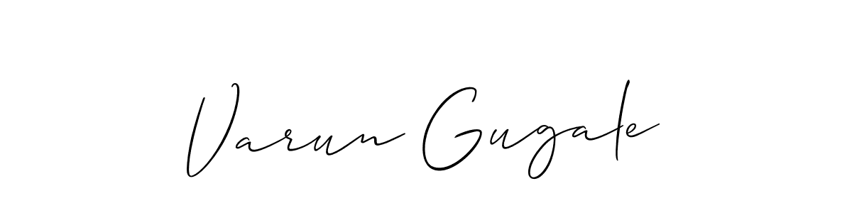 How to make Varun Gugale name signature. Use Allison_Script style for creating short signs online. This is the latest handwritten sign. Varun Gugale signature style 2 images and pictures png