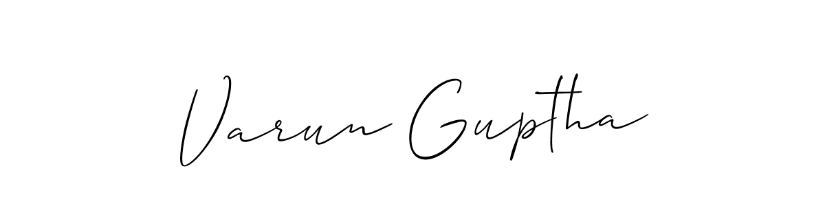 How to Draw Varun Guptha signature style? Allison_Script is a latest design signature styles for name Varun Guptha. Varun Guptha signature style 2 images and pictures png