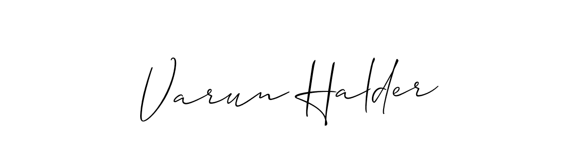 You should practise on your own different ways (Allison_Script) to write your name (Varun Halder) in signature. don't let someone else do it for you. Varun Halder signature style 2 images and pictures png