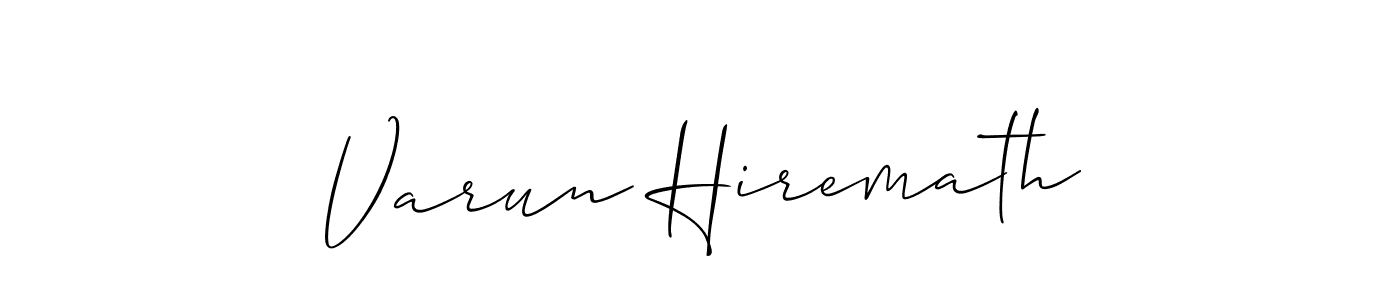 Use a signature maker to create a handwritten signature online. With this signature software, you can design (Allison_Script) your own signature for name Varun Hiremath. Varun Hiremath signature style 2 images and pictures png