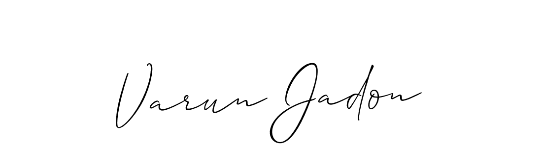 Use a signature maker to create a handwritten signature online. With this signature software, you can design (Allison_Script) your own signature for name Varun Jadon. Varun Jadon signature style 2 images and pictures png