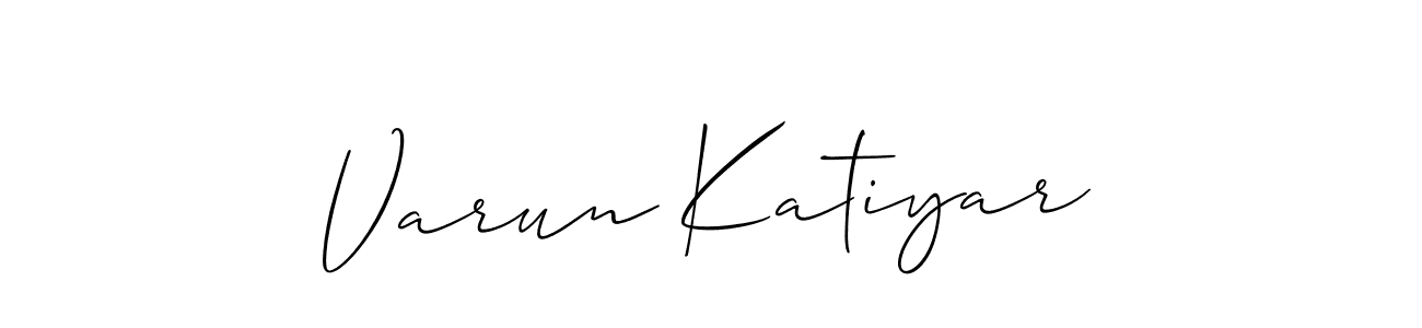 How to make Varun Katiyar signature? Allison_Script is a professional autograph style. Create handwritten signature for Varun Katiyar name. Varun Katiyar signature style 2 images and pictures png