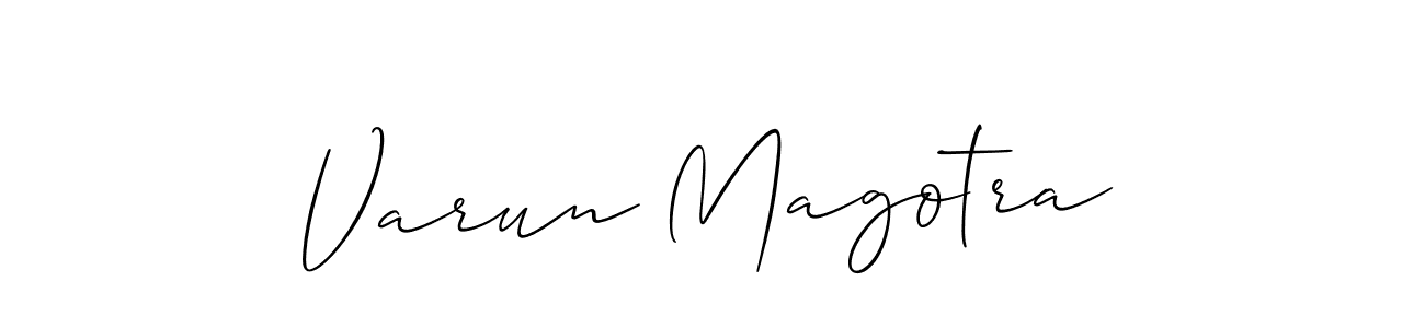 Varun Magotra stylish signature style. Best Handwritten Sign (Allison_Script) for my name. Handwritten Signature Collection Ideas for my name Varun Magotra. Varun Magotra signature style 2 images and pictures png