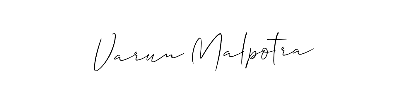 Also we have Varun Malpotra name is the best signature style. Create professional handwritten signature collection using Allison_Script autograph style. Varun Malpotra signature style 2 images and pictures png