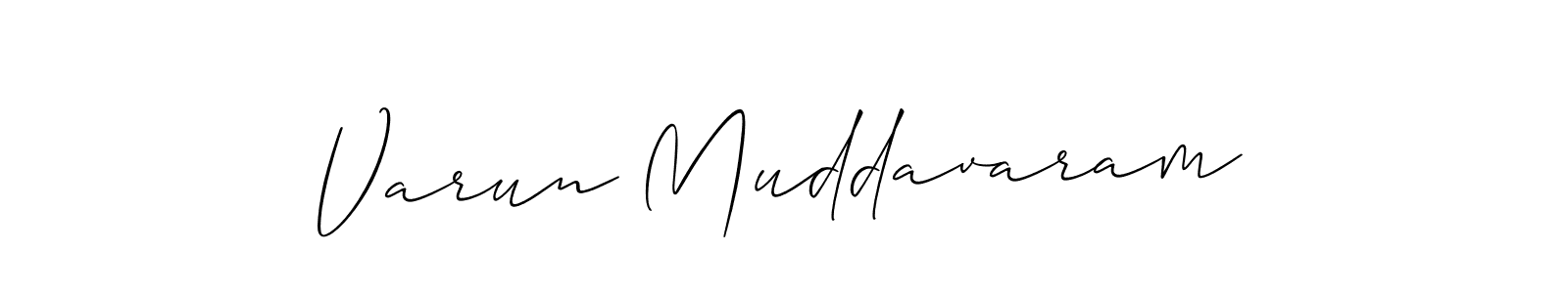 You should practise on your own different ways (Allison_Script) to write your name (Varun Muddavaram) in signature. don't let someone else do it for you. Varun Muddavaram signature style 2 images and pictures png