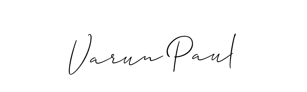 You should practise on your own different ways (Allison_Script) to write your name (Varun Paul) in signature. don't let someone else do it for you. Varun Paul signature style 2 images and pictures png