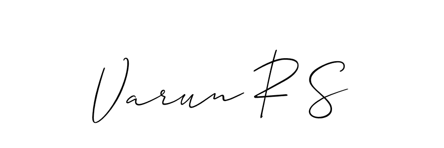 Create a beautiful signature design for name Varun R S. With this signature (Allison_Script) fonts, you can make a handwritten signature for free. Varun R S signature style 2 images and pictures png