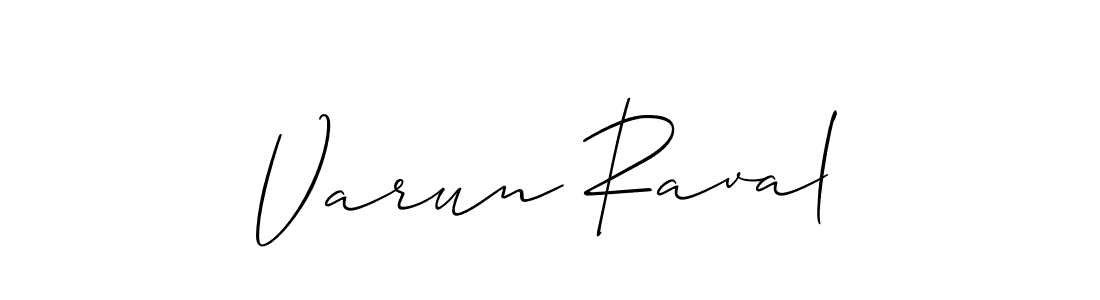 Make a beautiful signature design for name Varun Raval. With this signature (Allison_Script) style, you can create a handwritten signature for free. Varun Raval signature style 2 images and pictures png