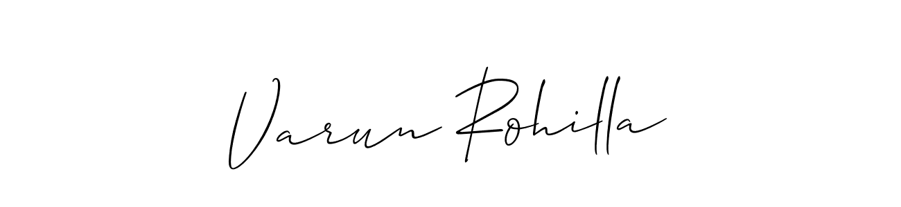 Create a beautiful signature design for name Varun Rohilla. With this signature (Allison_Script) fonts, you can make a handwritten signature for free. Varun Rohilla signature style 2 images and pictures png