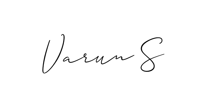 Create a beautiful signature design for name Varun S. With this signature (Allison_Script) fonts, you can make a handwritten signature for free. Varun S signature style 2 images and pictures png