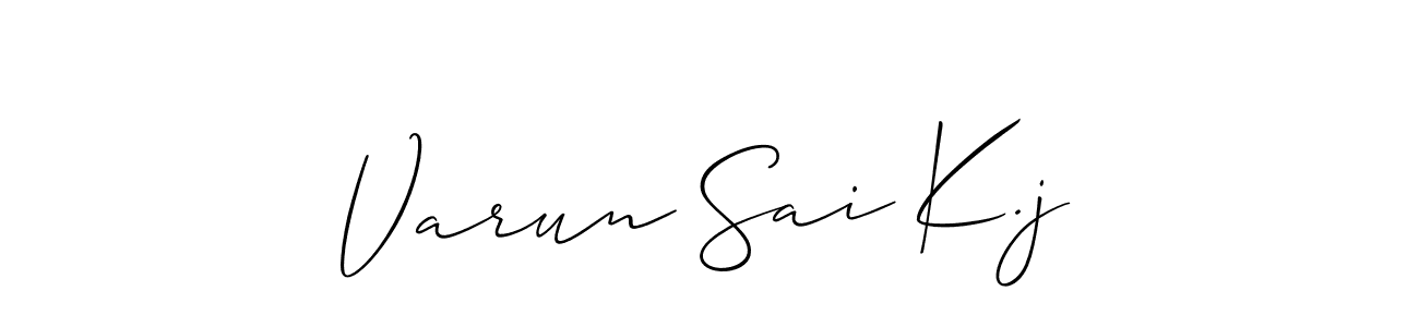 How to Draw Varun Sai K.j signature style? Allison_Script is a latest design signature styles for name Varun Sai K.j. Varun Sai K.j signature style 2 images and pictures png