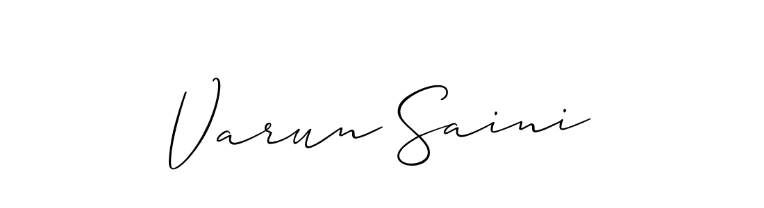 You should practise on your own different ways (Allison_Script) to write your name (Varun Saini) in signature. don't let someone else do it for you. Varun Saini signature style 2 images and pictures png