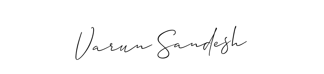 It looks lik you need a new signature style for name Varun Sandesh. Design unique handwritten (Allison_Script) signature with our free signature maker in just a few clicks. Varun Sandesh signature style 2 images and pictures png