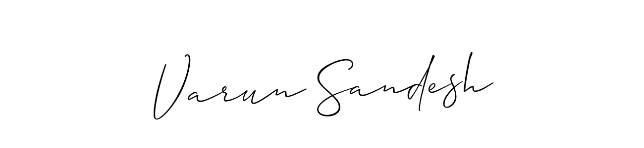Make a beautiful signature design for name Varun Sandesh. Use this online signature maker to create a handwritten signature for free. Varun Sandesh signature style 2 images and pictures png