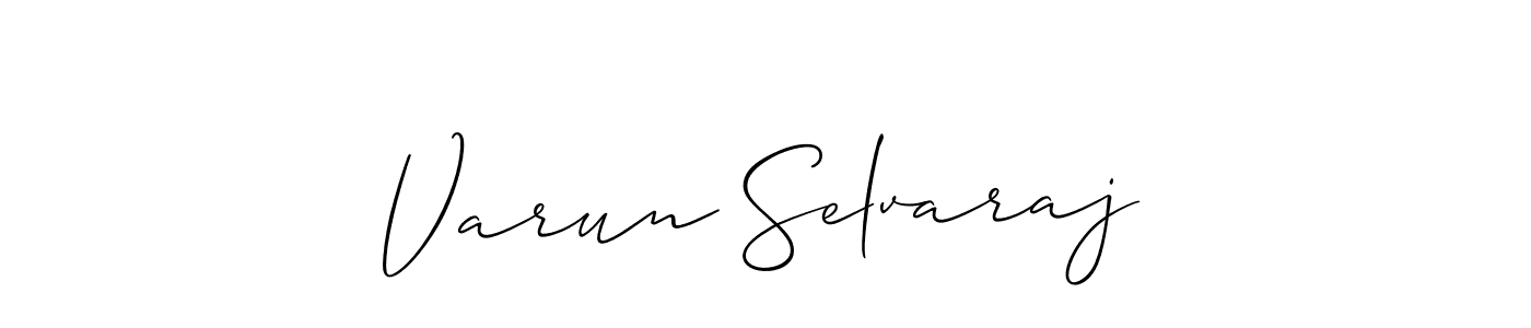 This is the best signature style for the Varun Selvaraj name. Also you like these signature font (Allison_Script). Mix name signature. Varun Selvaraj signature style 2 images and pictures png