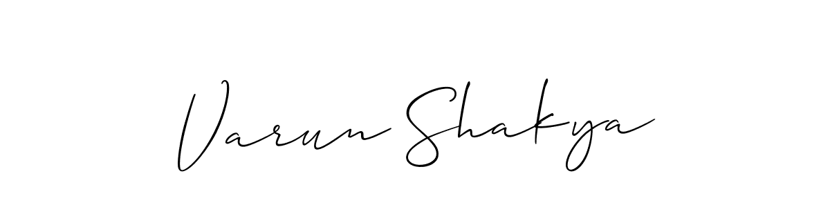 Varun Shakya stylish signature style. Best Handwritten Sign (Allison_Script) for my name. Handwritten Signature Collection Ideas for my name Varun Shakya. Varun Shakya signature style 2 images and pictures png