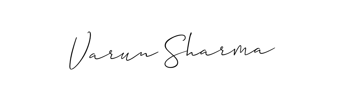 It looks lik you need a new signature style for name Varun Sharma. Design unique handwritten (Allison_Script) signature with our free signature maker in just a few clicks. Varun Sharma signature style 2 images and pictures png