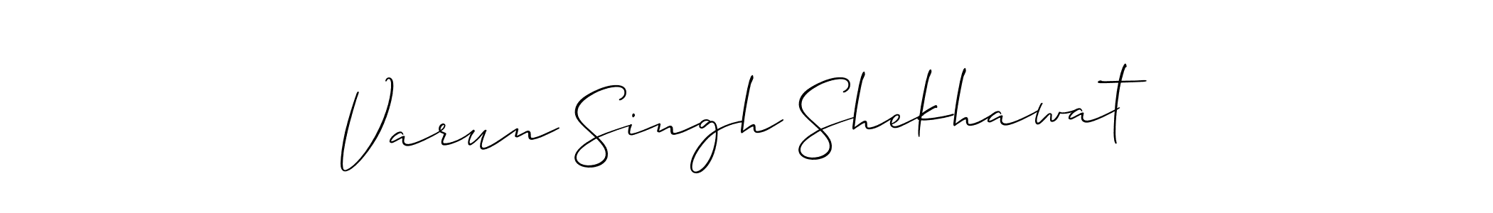 Make a beautiful signature design for name Varun Singh Shekhawat. With this signature (Allison_Script) style, you can create a handwritten signature for free. Varun Singh Shekhawat signature style 2 images and pictures png